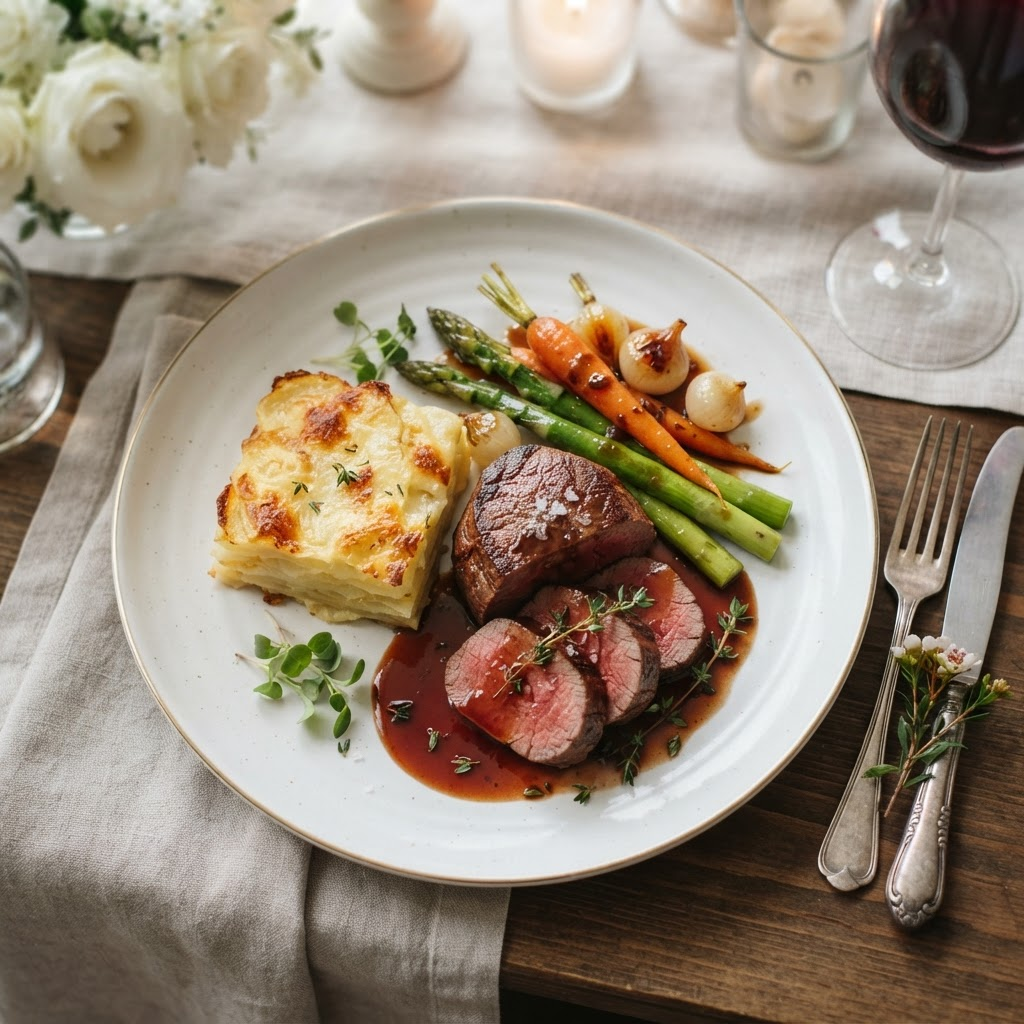 Rinderfilet mit Rotweinjus